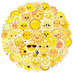50pc Bright Sunshine Sticker Set
